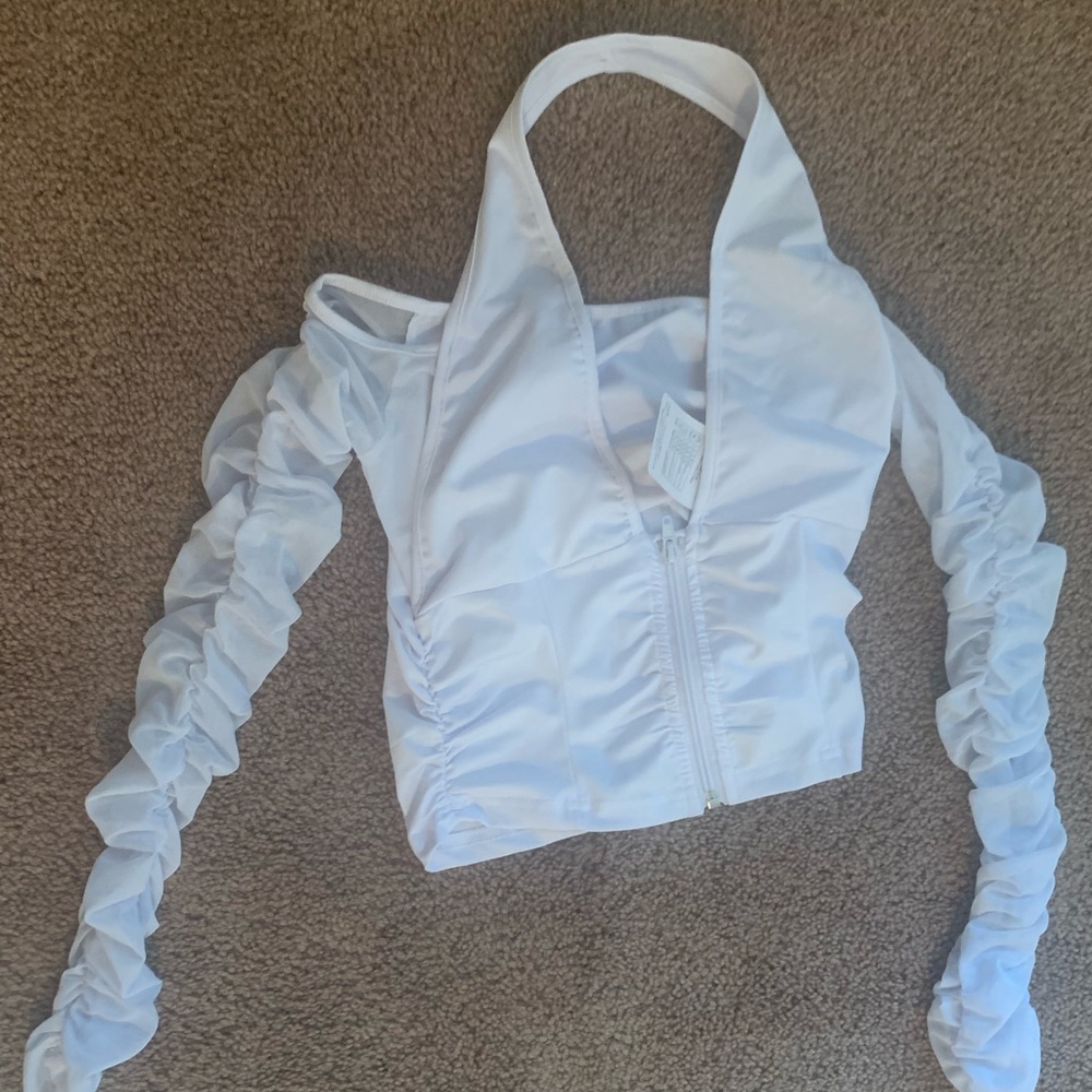 White crop top